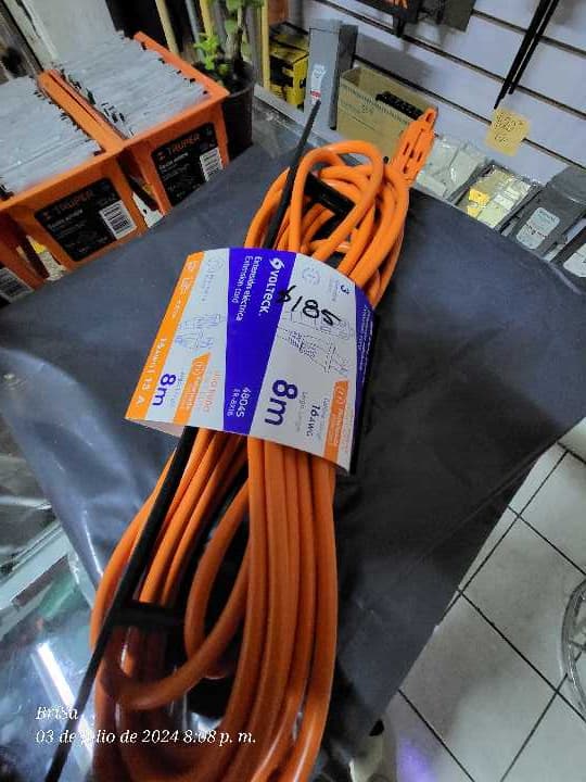 Extensión Uso Rudo Naranja 8m 48045