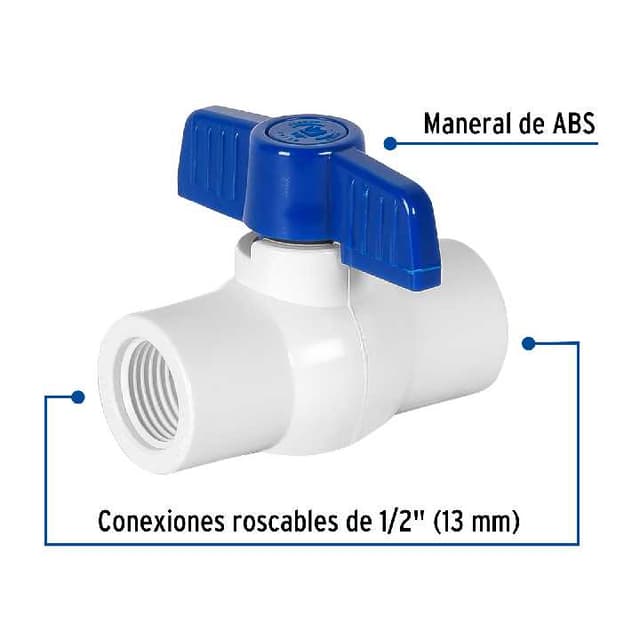 Válvula esfera de PVC 1/2" roscable 40150