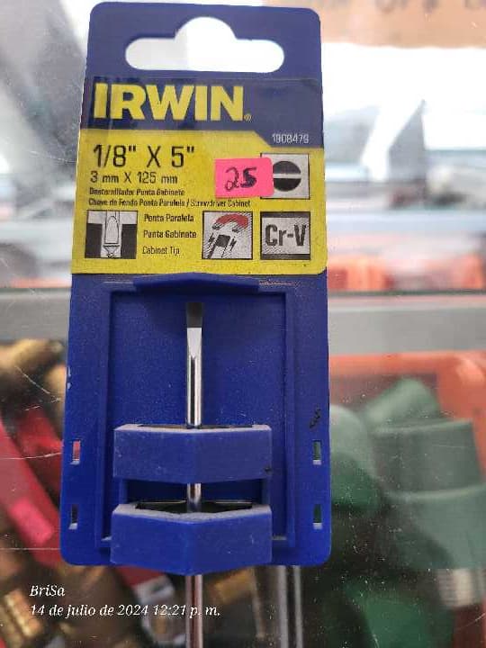 Desarmador Punta Cabinet 1/8" x 5" Irwin