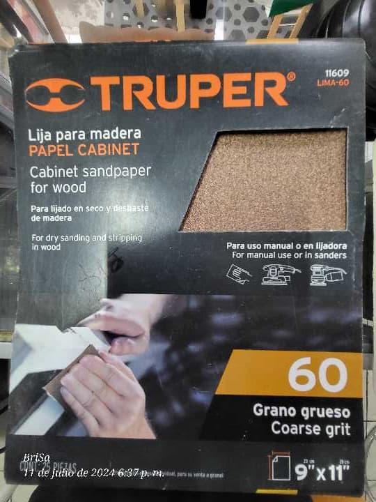 Lija para Madera 60 Grano Grueso 11609