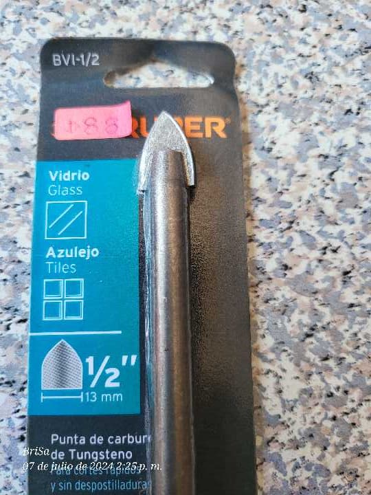 Broca para Vidrio y Azulejo 1/2" 11705