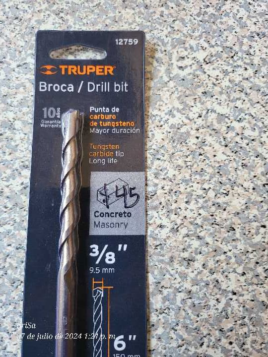 Broca para Concreto 3/8" x 6" 12759