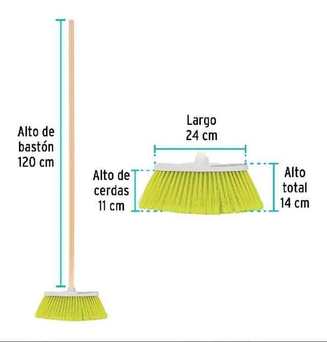 Escoba chica tipo cepillo, cerdas de PVC 57053