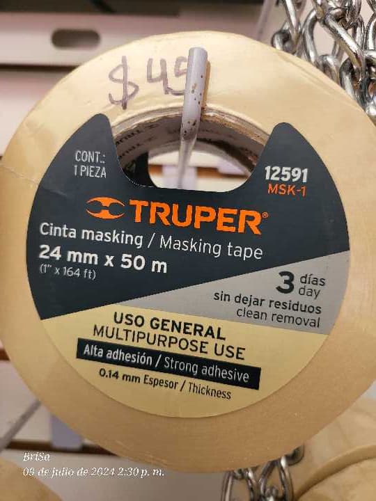 Cinta Masking 24mm Truper 12591