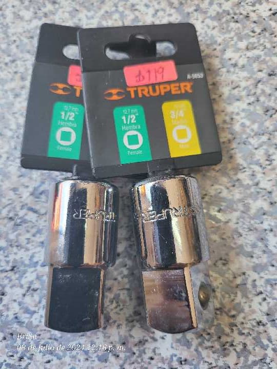 Adaptador para Matraca de Cuadro 1/2" a Cuadro 3/4" 13426