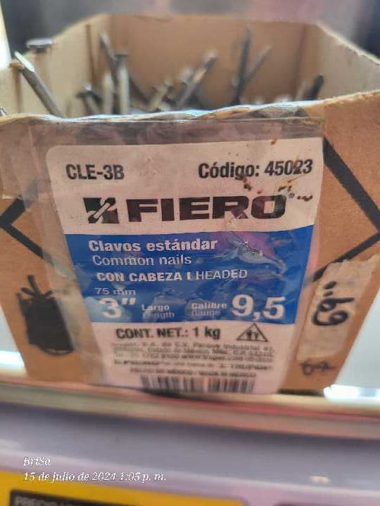 Clavos 3" con Cabeza 45023 88kg