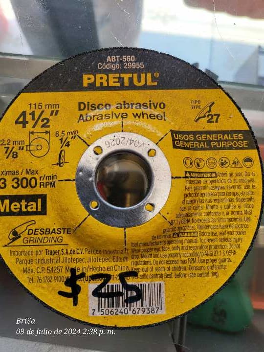 Disco para Desbaste de Metal tipo 27 29955