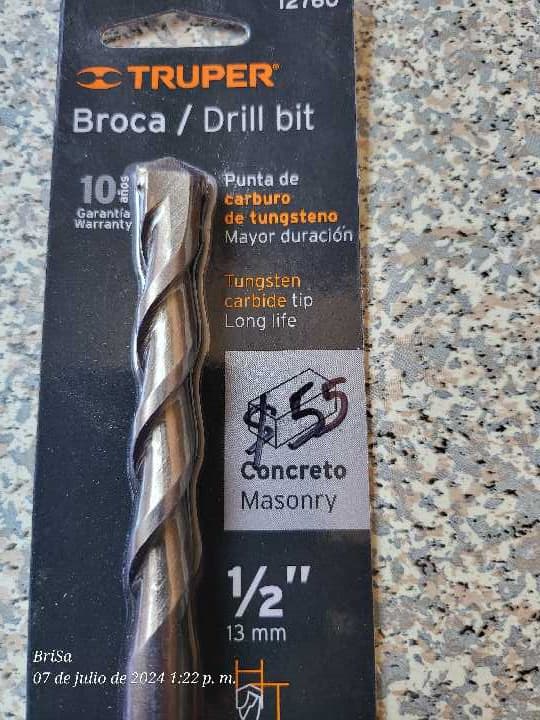 Broca para Concreto 1/2" x 6" 12760