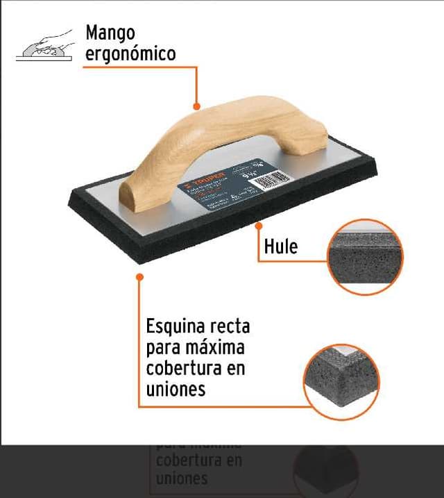 Flota de hule 9-1/2", espesor 5/8", acabado liso 15427