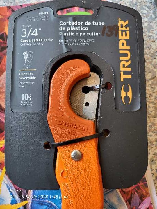 Cortador de Tubo de Plastico 3/4" 12857