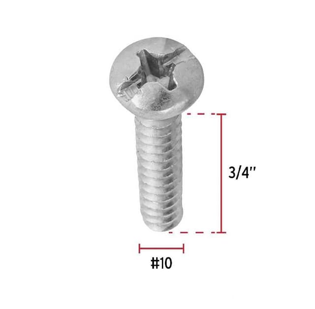 Pijas para lámina, #10 x 3/4" 44422