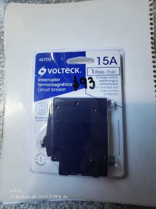 Interruptor Termomagnetico 15A 46700