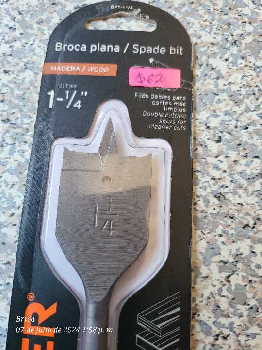 Broca Plana para Madera 1 1/4" 11390