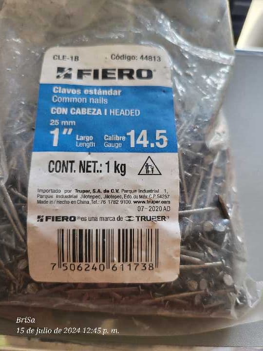 Clavos 1" con Cabeza 44813 98kg