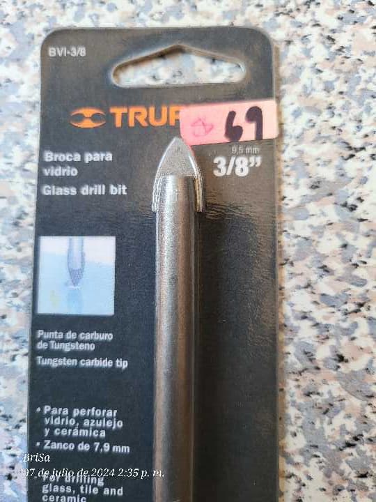 Broca para Vidrio 3/8" 11704
