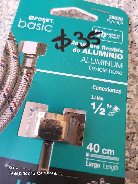 Manguera Flexible para LAVABO 1/2" 26020