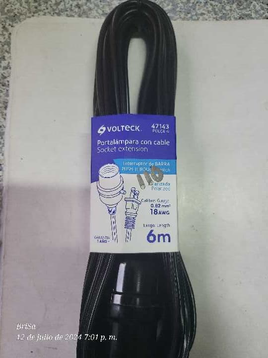 Portalampara con Cable 6m 47143