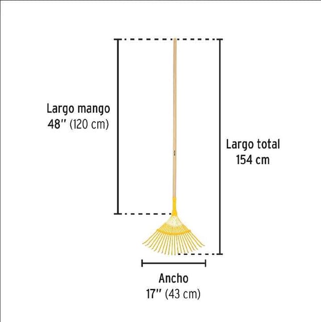 Escoba Metálica para Jardin 21431
