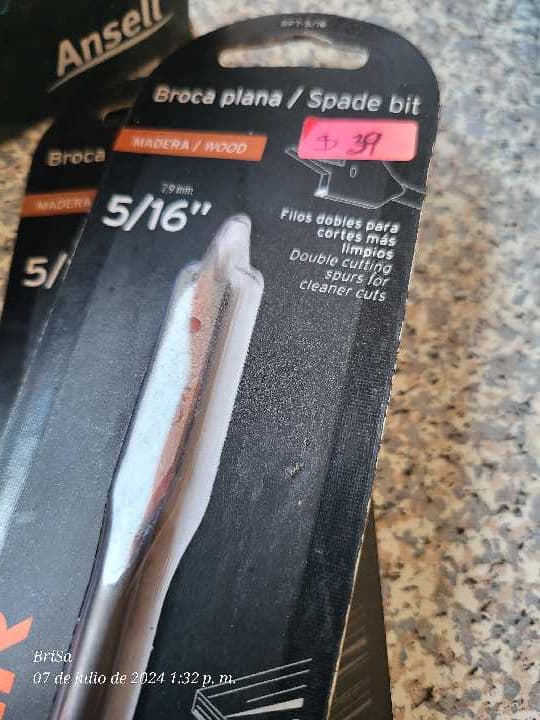 Broca Plana para Madera 5/16" 11363