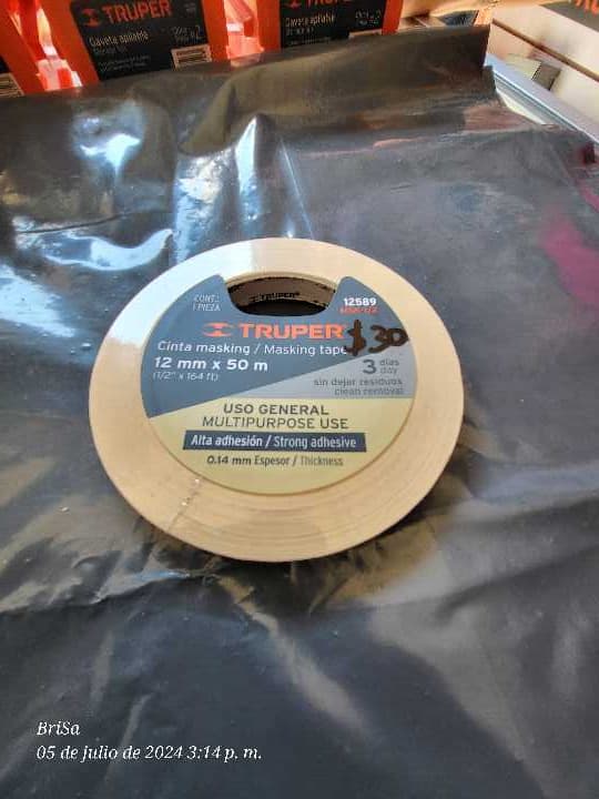 Cinta Masking 12mm Trupper 12589
