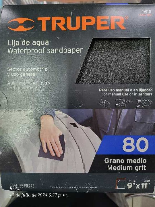 Lija de Agua 80 Grano Medio 11618