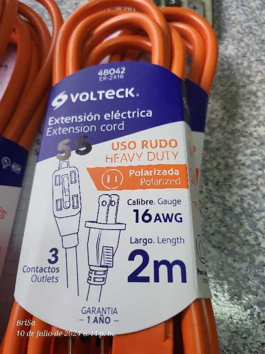 Extensión Uso Rudo Naranja 2m 48042
