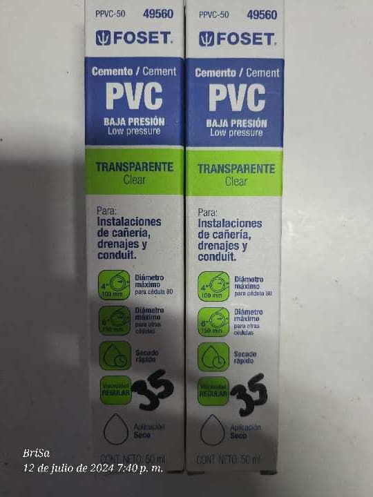 Cemento PVC Transparente 49560