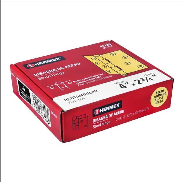 Bisagras de Acero 4" x 2 3/4" 43198